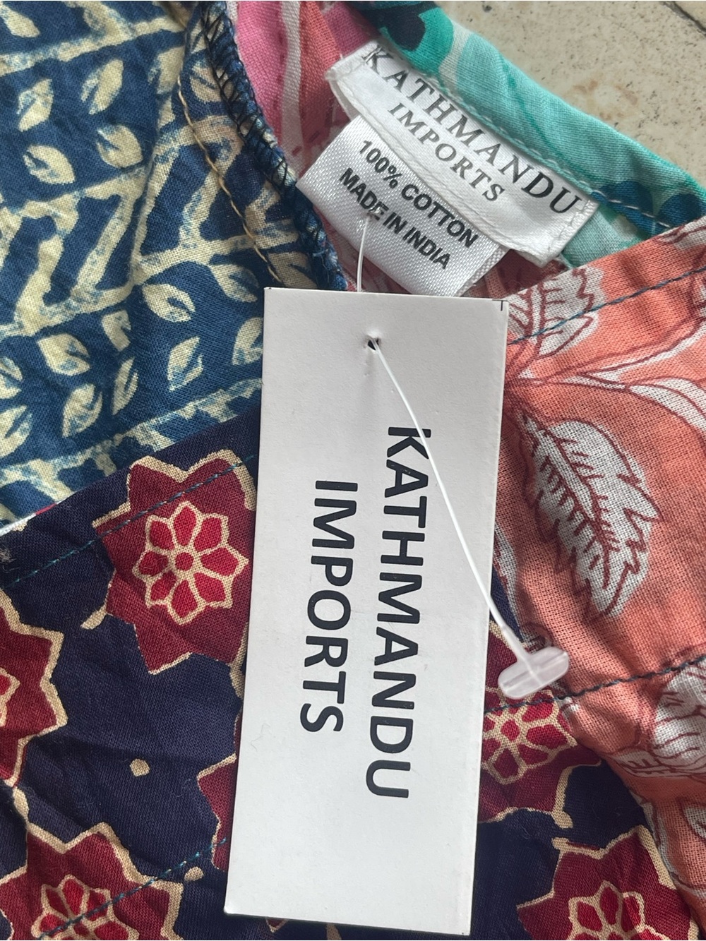 Kathmandu Imports Colorful Bohemian Patchwork Harem Jumpsuit Size OS NWT - Picture 6 of 13